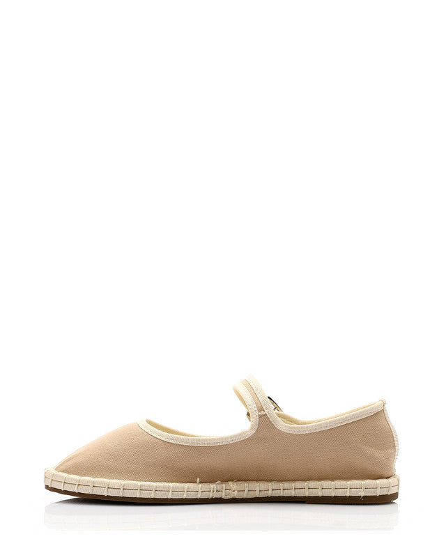 GOR-DJTV-007 Buckle Closure Oval Toecap Flat Shoes