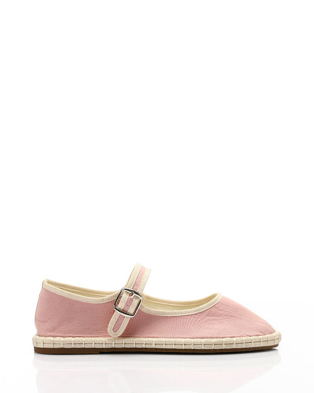 GOR-DJTV-007 Buckle Closure Oval Toecap Flat Shoes