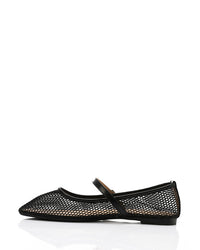 GOR-DJTV-010 Semi Square Toecap Mesh Flat Shoes
