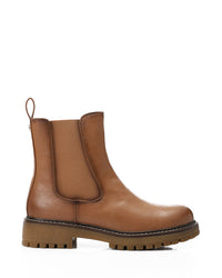 GOR-DVTX-007 Leather Slip On Ankle Boots