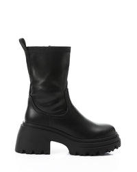 GOR-DVTX-011 Zipped Heeled Chunky Boots