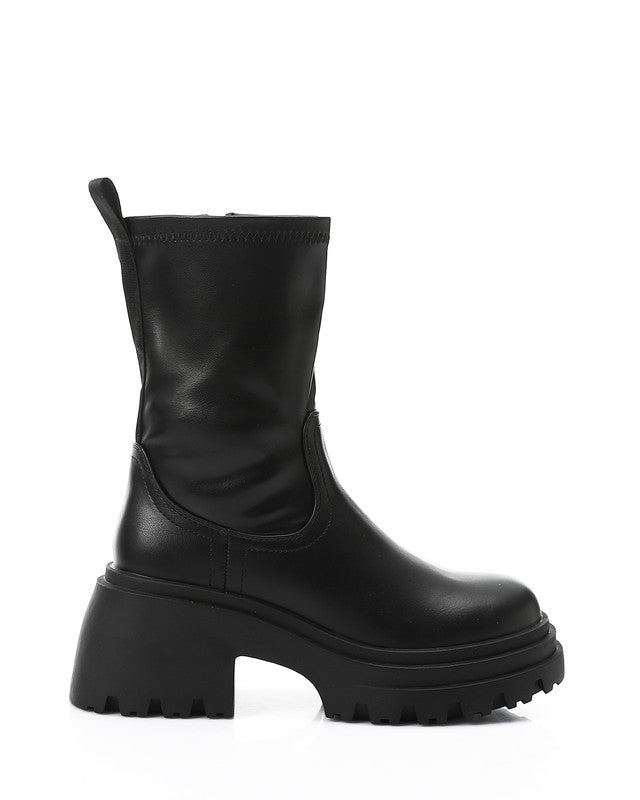 GOR-DVTX-011 Zipped Heeled Chunky Boots