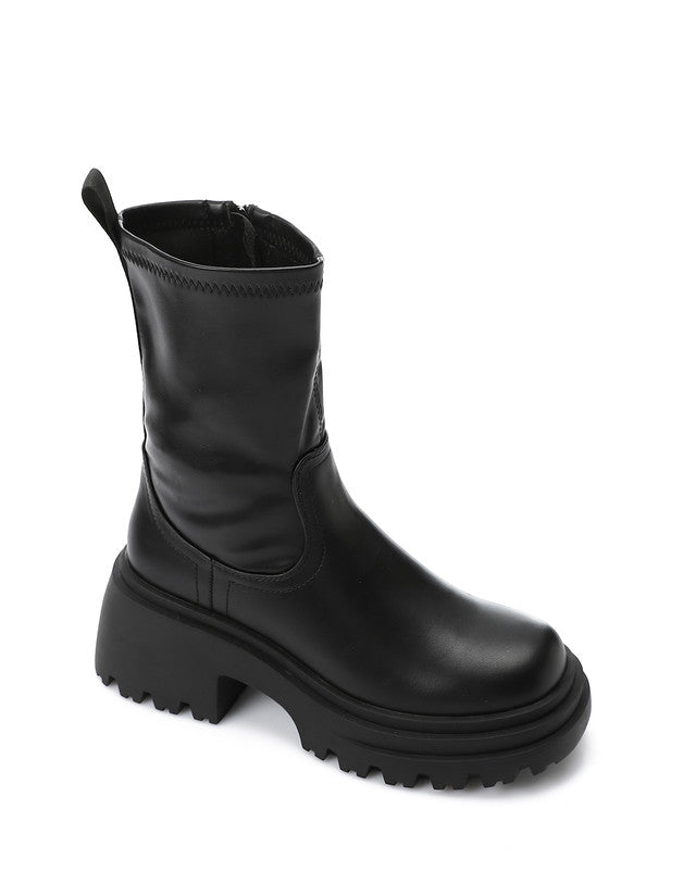 GOR-DVTX-011 Zipped Heeled Chunky Boots