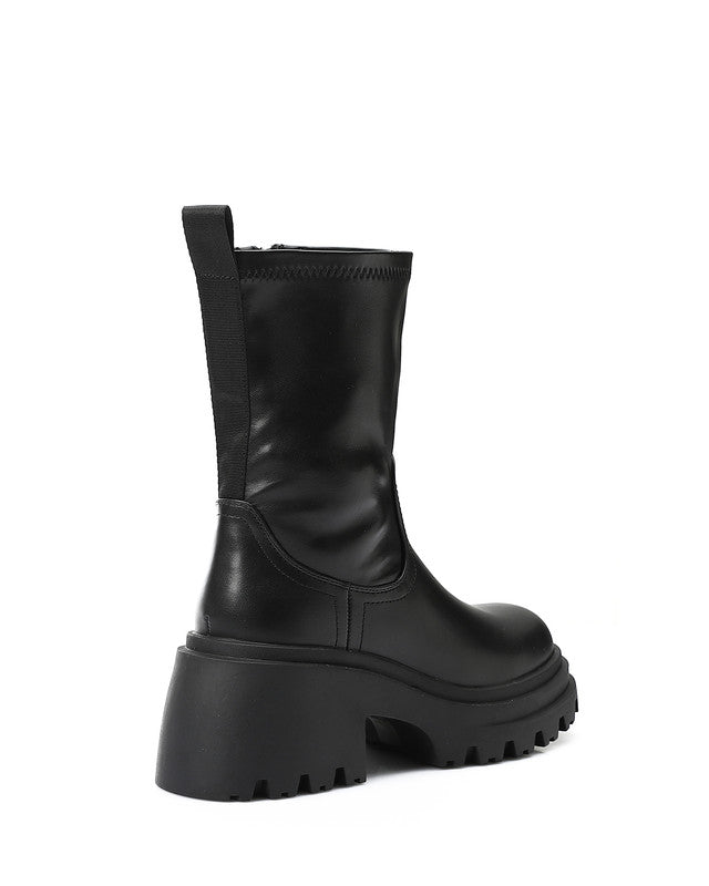 GOR-DVTX-011 Zipped Heeled Chunky Boots