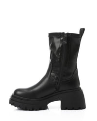 GOR-DVTX-011 Zipped Heeled Chunky Boots