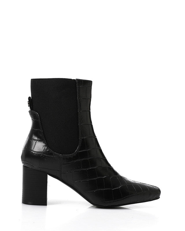 GPS-DVTX-003 Croc Texture Heeled Boots