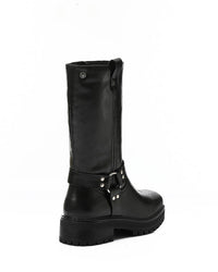 GPS-DVTX-006 Textured Mid Calf Biker Boots