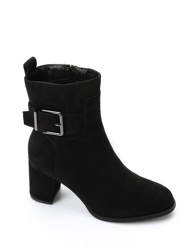 GPS-DVTX-009 Decortive Heeled Suede Ankle Boots