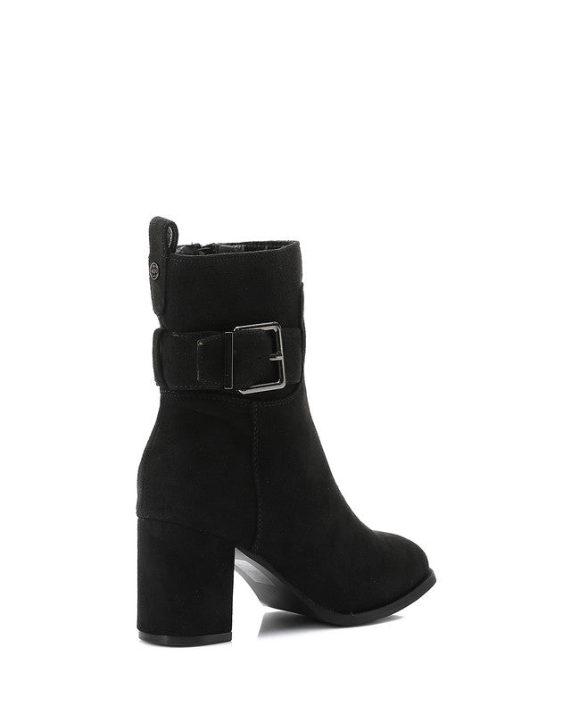 GPS-DVTX-009 Decortive Heeled Suede Ankle Boots