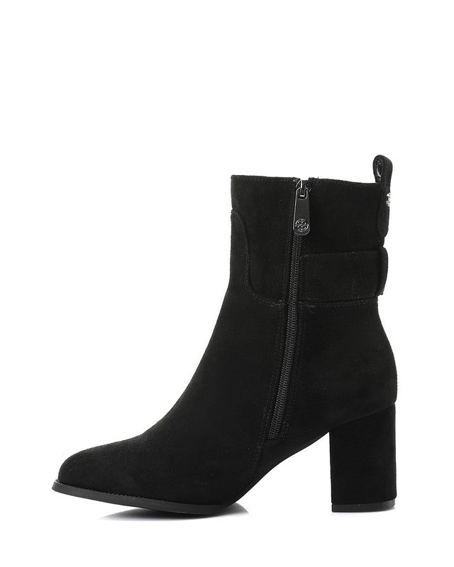 GPS-DVTX-009 Decortive Heeled Suede Ankle Boots