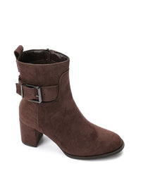 GPS-DVTX-009 Decortive Heeled Suede Ankle Boots