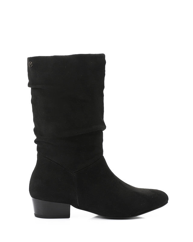 GPS-DVTX-011 Suede Slip On Mid Calf Boots