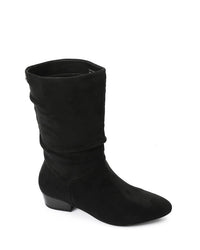 GPS-DVTX-011 Suede Slip On Mid Calf Boots