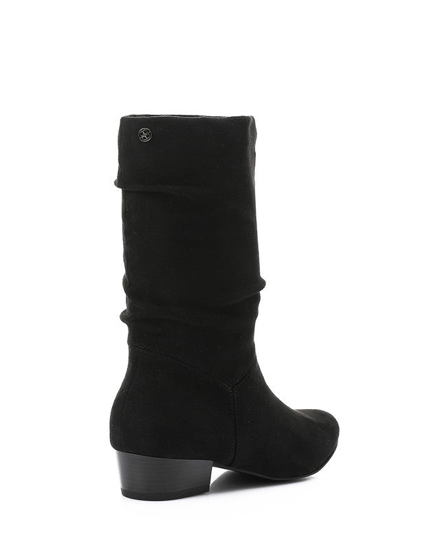 GPS-DVTX-011 Suede Slip On Mid Calf Boots