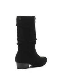 GPS-DVTX-011 Suede Slip On Mid Calf Boots