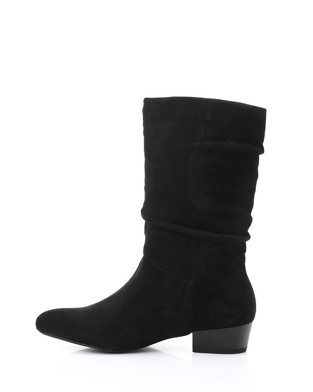 GPS-DVTX-011 Suede Slip On Mid Calf Boots