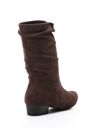 GPS-DVTX-011 Suede Slip On Mid Calf Boots