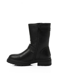 GPS-DVTX-012 Zipped Mid Calf Biker Boots