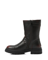 GPS-DVTX-012 Zipped Mid Calf Biker Boots
