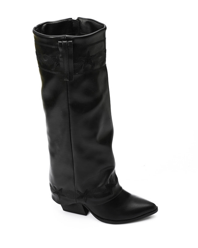 GPS-DVTX-014 Heeled Fold Knee High Boots