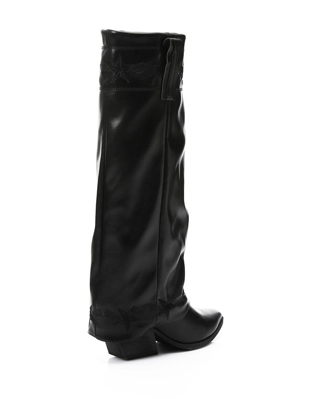 GPS-DVTX-014 Heeled Fold Knee High Boots