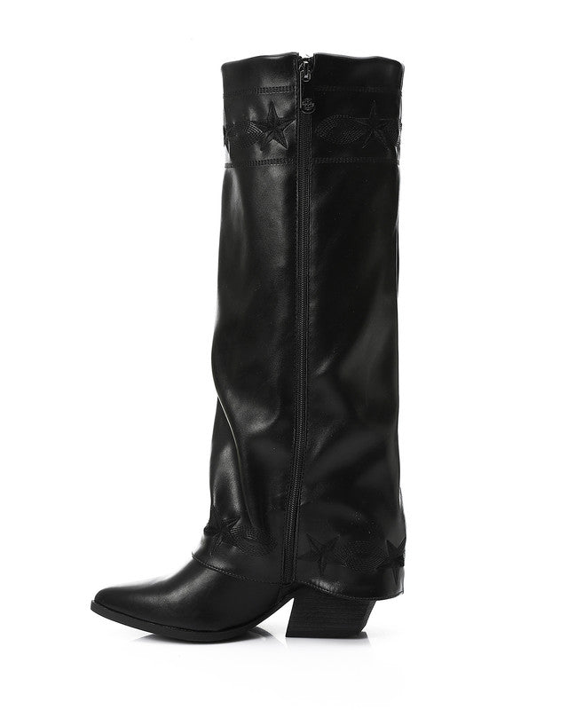GPS-DVTX-014 Heeled Fold Knee High Boots