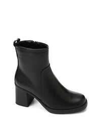 GPS-DVTX-019 Dark Suede Heeled Ankle Boot