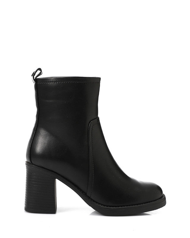 GPS-DVTX-019 Dark Suede Heeled Ankle Boot