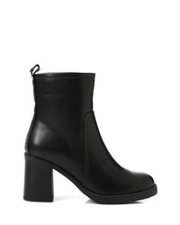GPS-DVTX-019 Dark Suede Heeled Ankle Boot