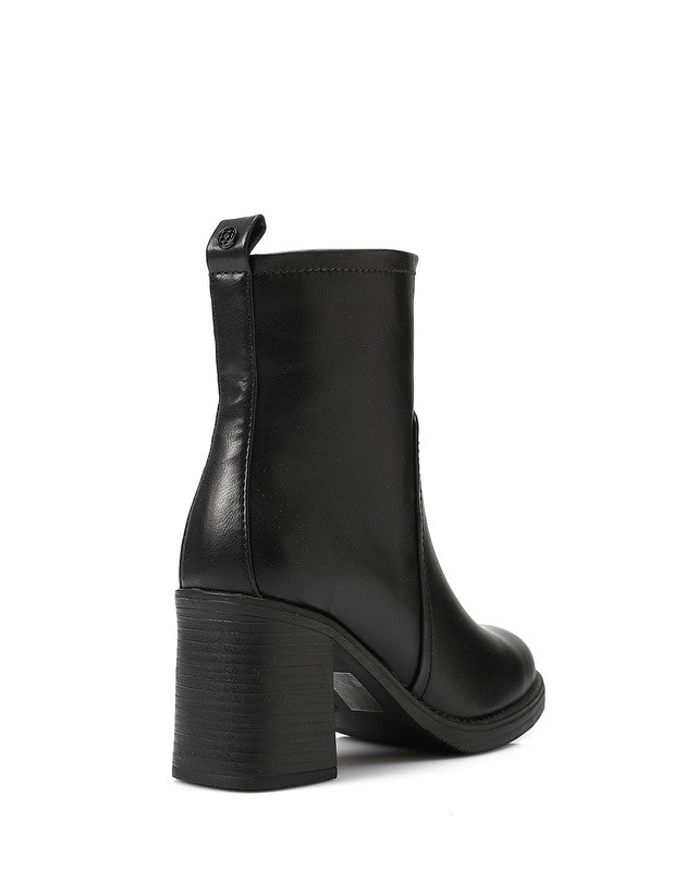 GPS-DVTX-019 Dark Suede Heeled Ankle Boot