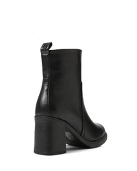 GPS-DVTX-019 Dark Suede Heeled Ankle Boot