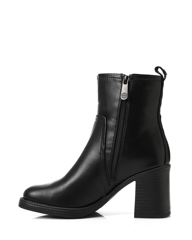 GPS-DVTX-019 Dark Suede Heeled Ankle Boot