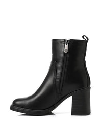 GPS-DVTX-019 Dark Suede Heeled Ankle Boot