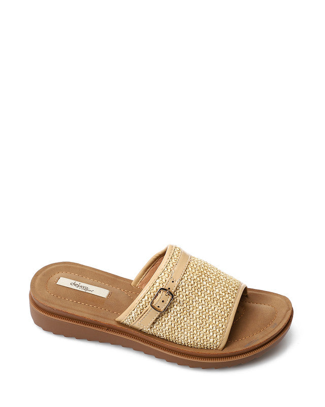 HOG-DJTX-006 Raffia-Textured Comfort Slide
