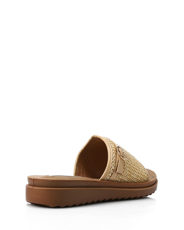 HOG-DJTX-006 Raffia-Textured Comfort Slide