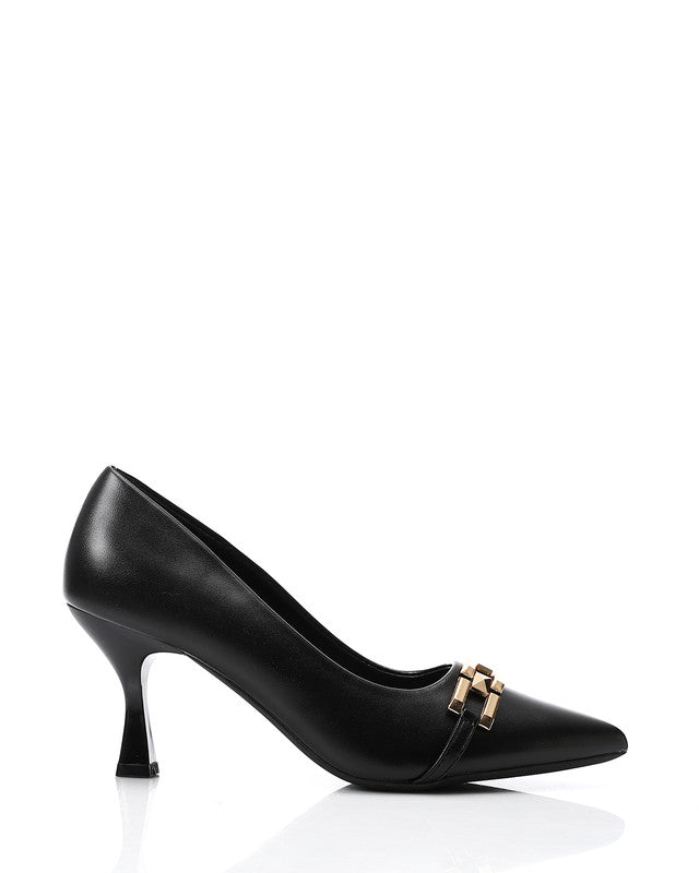 HOG-DJTX-008 Cream Pointed Kitten Heel