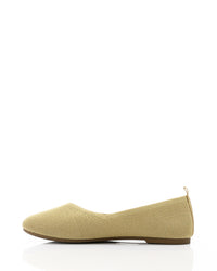 HOT-DJTV-010 Glittery Oval Toe Shape Flat Shoes