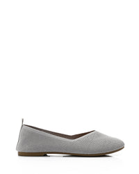 HOT-DJTV-010 Glittery Oval Toe Shape Flat Shoes
