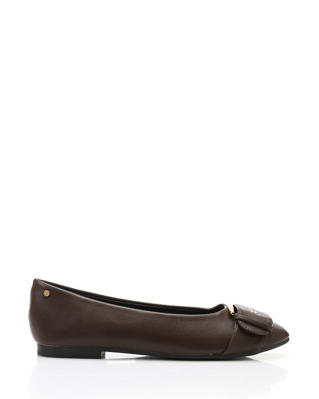 HOT-DVTX-003 Round Toe Cap Buckle Ballerina