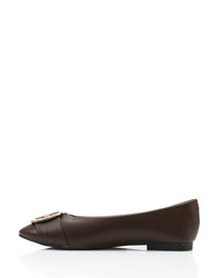 HOT-DVTX-003 Round Toe Cap Buckle Ballerina