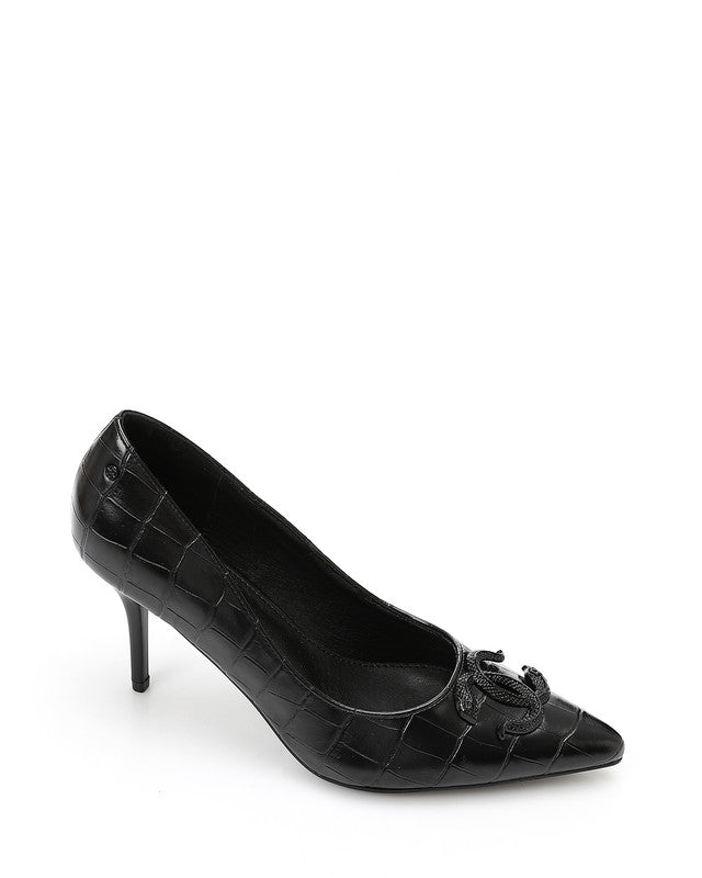 HOT-DVTX-006 Patterned High-Heeled Pump