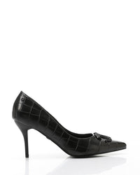 HOT-DVTX-006 Patterned High-Heeled Pump