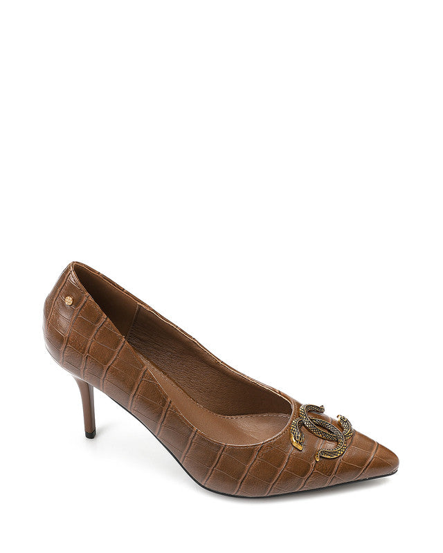 HOT-DVTX-006 Patterned High-Heeled Pump