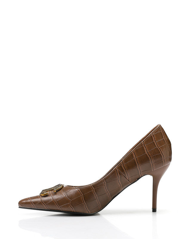 HOT-DVTX-006 Patterned High-Heeled Pump
