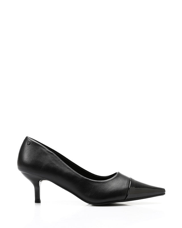 HOT-DVTX-007 Pointed Toecap Leather Plain Heels
