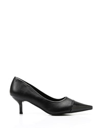 HOT-DVTX-007 Pointed Toecap Leather Plain Heels