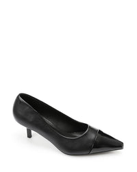 HOT-DVTX-007 Pointed Toecap Leather Plain Heels