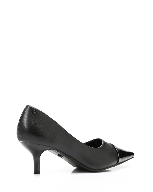 HOT-DVTX-007 Pointed Toecap Leather Plain Heels