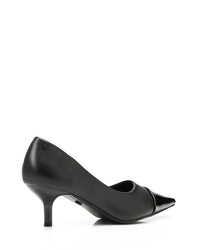 HOT-DVTX-007 Pointed Toecap Leather Plain Heels