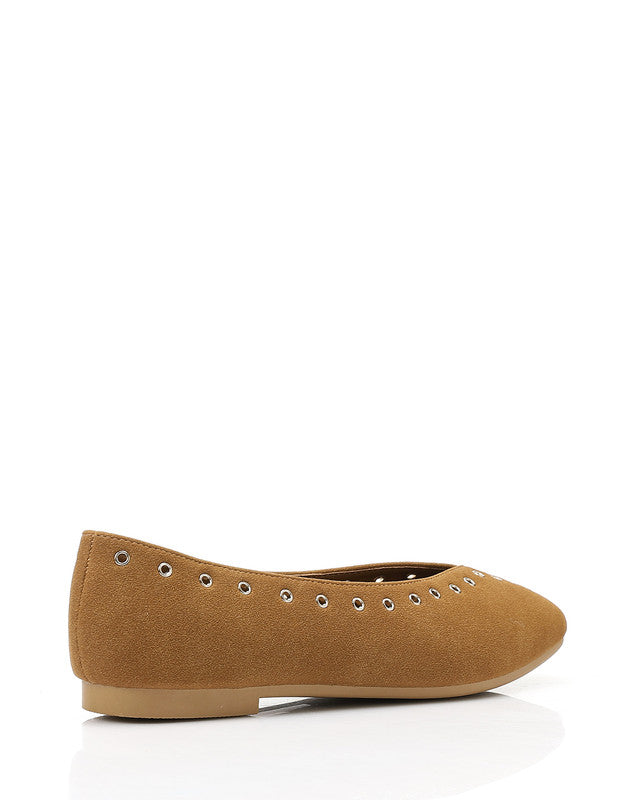 HOT-DVTX-015 Studed Slip On Ballerina